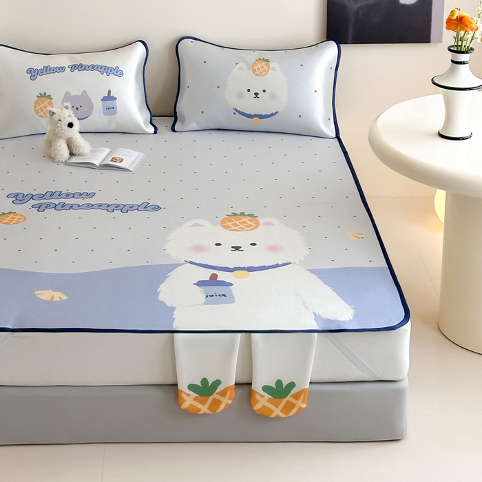 91家纺网 家纺一手货源 找家纺 （总）澳萝拉 2025新款异形冰藤席数码印花系列席子凉席-风格二