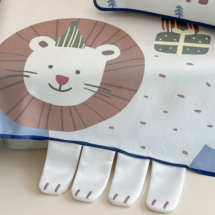 91家纺网 家纺一手货源 找家纺 澳萝拉 2025新款异形冰藤席数码印花系列席子凉席-风格二 狮狮如意（床席款）