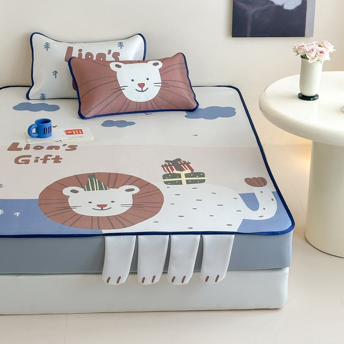 91家纺网 家纺一手货源 找家纺 （总）澳萝拉 2025新款异形冰藤席数码印花系列席子凉席-风格二