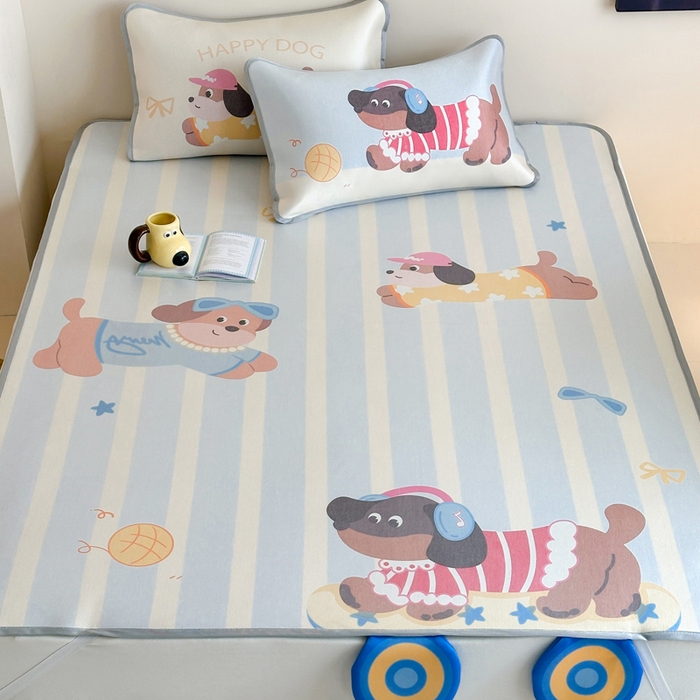 91家纺网 家纺一手货源 找家纺 （总）澳萝拉 2025新款异形冰藤席数码印花系列席子凉席-风格二