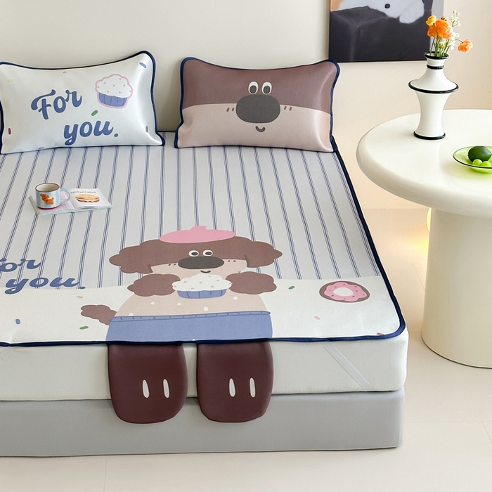 澳萝拉 2025新款异形冰藤席数码印花系列席子凉席-风格二 甜甜圈（床席款）