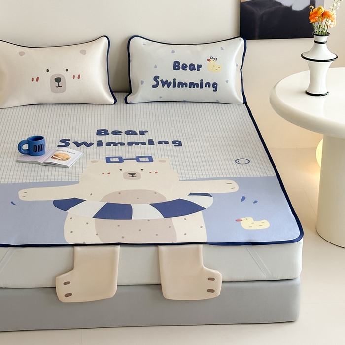 91家纺网 家纺一手货源 找家纺 （总）澳萝拉 2025新款异形冰藤席数码印花系列席子凉席-风格二