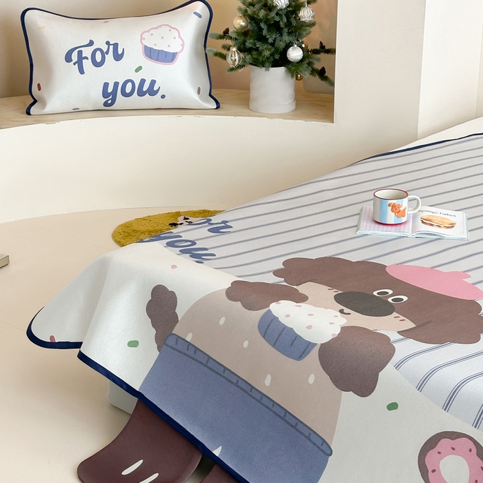 91家纺网 家纺一手货源 找家纺 澳萝拉 2025新款异形冰藤席数码印花系列席子凉席-风格二 甜甜圈（床席款）