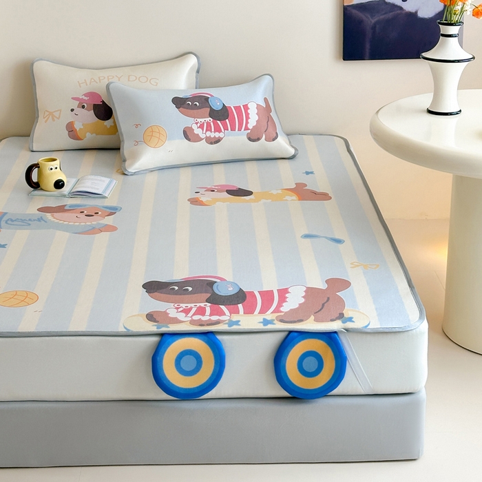 91家纺网 家纺一手货源 找家纺 （总）澳萝拉 2025新款异形冰藤席数码印花系列席子凉席-风格二