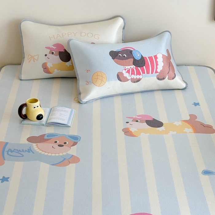 91家纺网 家纺一手货源 找家纺 （总）澳萝拉 2025新款异形冰藤席数码印花系列席子凉席-风格二