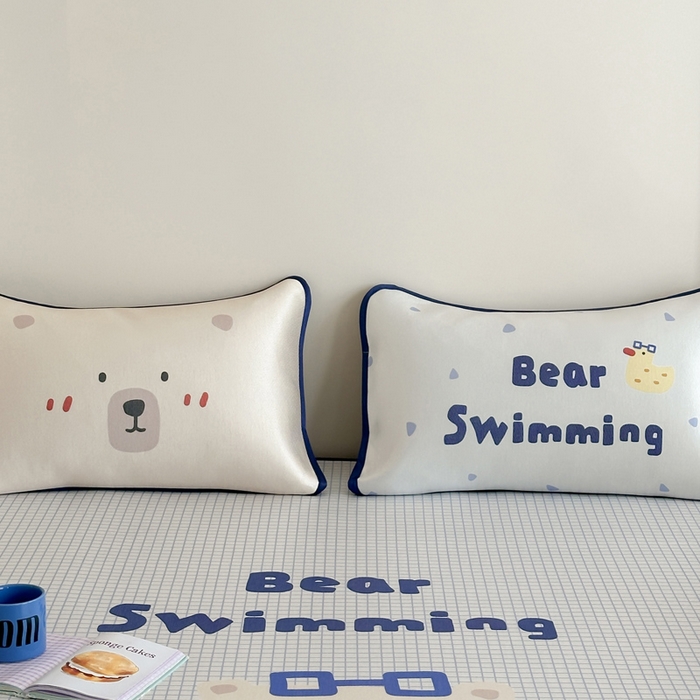 91家纺网 家纺一手货源 找家纺 澳萝拉 2025新款异形冰藤席数码印花系列席子凉席-风格二 熊熊乐园（床席款）