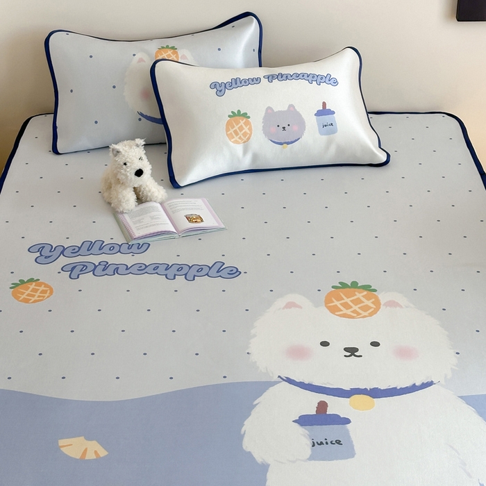 91家纺网 家纺一手货源 找家纺 澳萝拉 2025新款异形冰藤席数码印花系列席子凉席-风格二 喜欢你（床席款）