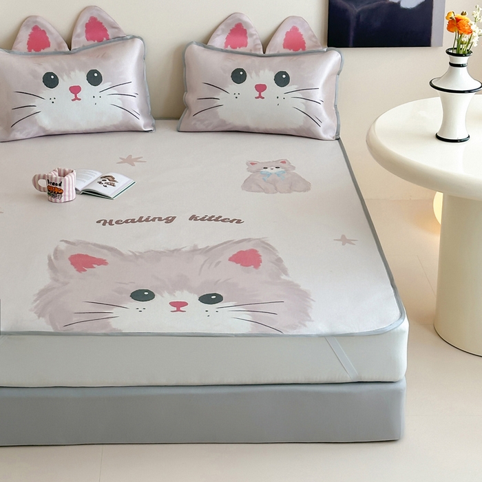 澳萝拉 2025新款异形冰藤席数码印花系列席子凉席-风格二 甜心（床席款）