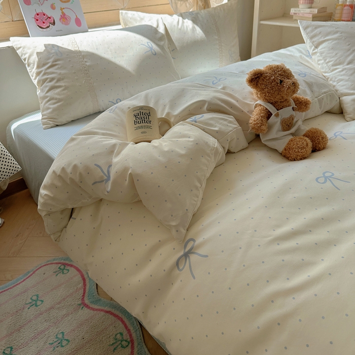 91家纺网 家纺一手货源 找家纺 （总）桃心家居 2025新款云感水洗棉蕾丝花边四件套