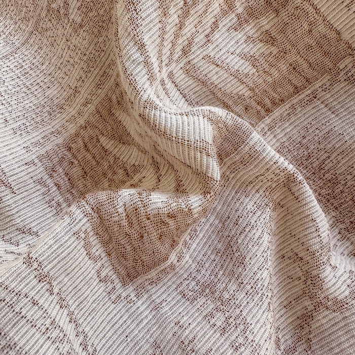 91家纺网 家纺一手货源 找家纺 菡宝 2025新款a类母婴级全棉色织三层纱提花被套纯棉被罩四件套支持定做定制尺寸 叶之美-卡其