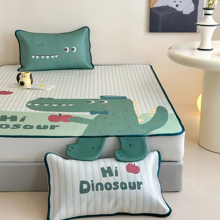 91家纺网 家纺一手货源 找家纺 澳萝拉 2025新款异形冰藤席数码印花系列席子凉席-风格二 萌萌龙龙（床席款）