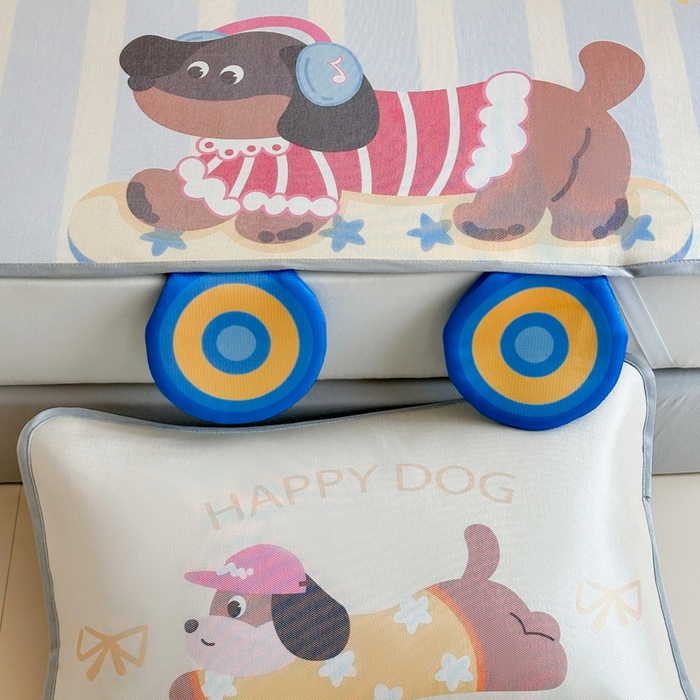 91家纺网 家纺一手货源 找家纺 （总）澳萝拉 2025新款异形冰藤席数码印花系列席子凉席-风格二