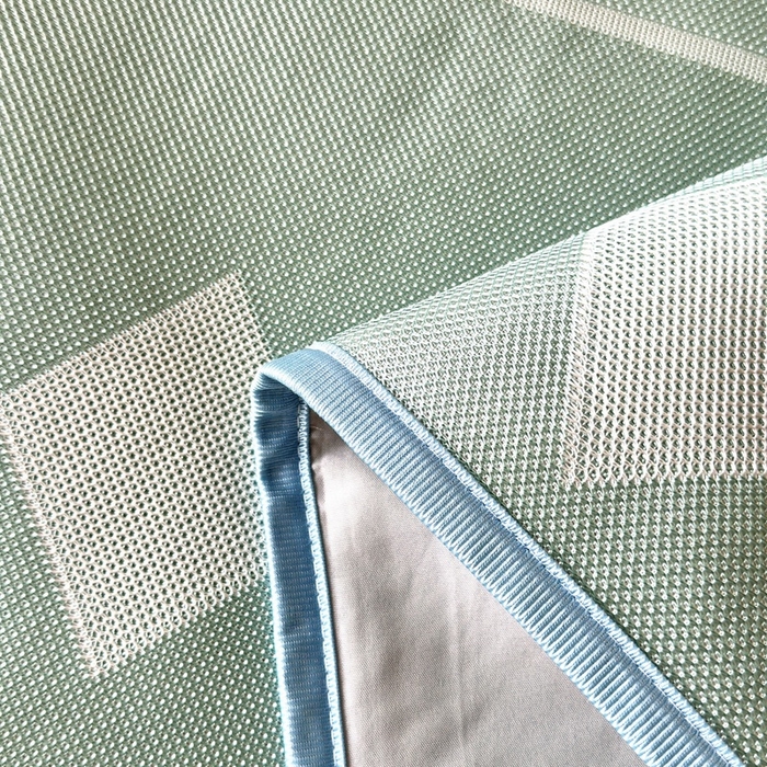 91家纺网 家纺一手货源 找家纺 乐居家纺 2025新款A类碳光抗菌凉感可水洗冰丝凉席席子床笠款 小熊伙伴-绿