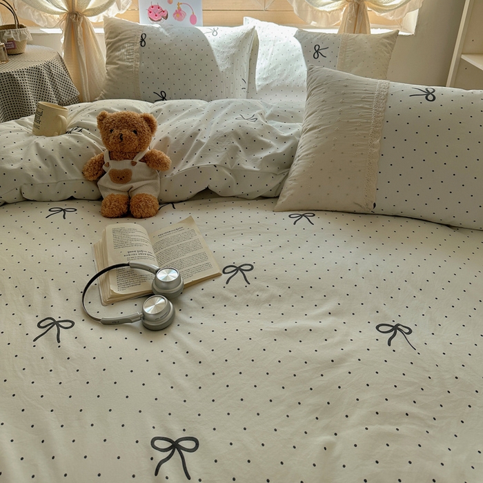 91家纺网 家纺一手货源 找家纺 桃心家居 2025新款云感水洗棉蕾丝花边四件套 水洗棉花边-蕾丝生椰玛奇朵