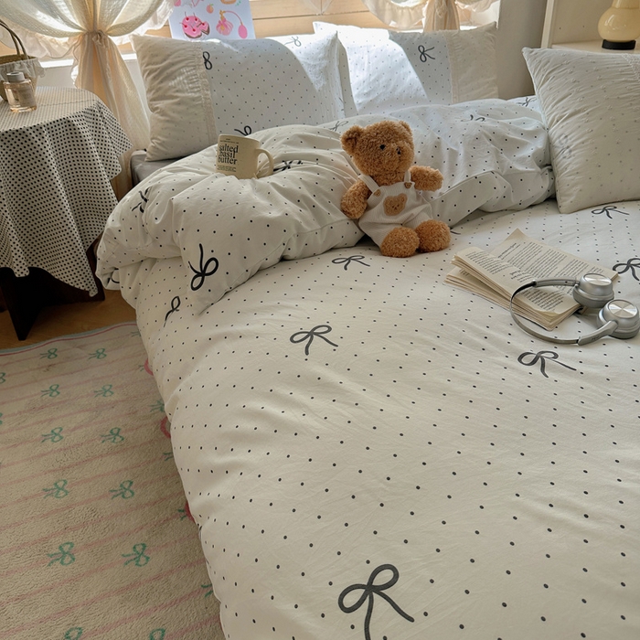 91家纺网 家纺一手货源 找家纺 桃心家居 2025新款云感水洗棉蕾丝花边四件套 水洗棉花边-蕾丝生椰玛奇朵