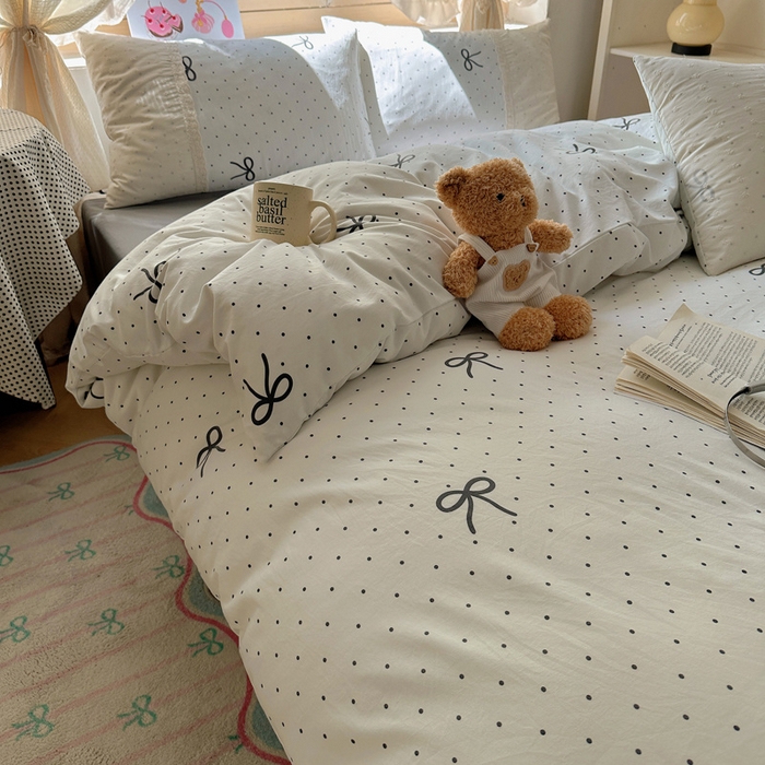 91家纺网 家纺一手货源 找家纺 桃心家居 2025新款云感水洗棉蕾丝花边四件套 水洗棉花边-蕾丝生椰玛奇朵