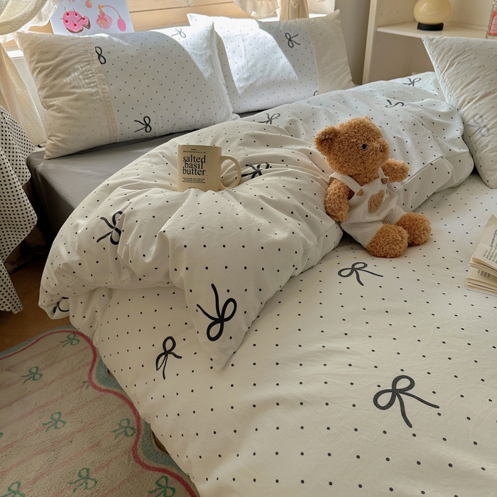 91家纺网 家纺一手货源 找家纺 桃心家居 2025新款云感水洗棉蕾丝花边四件套 水洗棉花边-蕾丝生椰玛奇朵