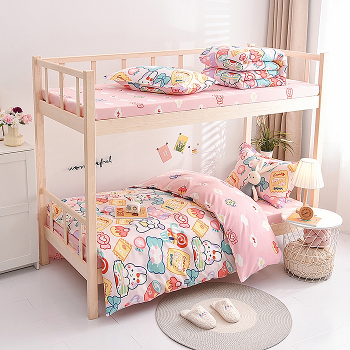 91家纺网 家纺一手货源 找家纺 （总）鑫宇 2025全棉13372床单款印花学生三件套2