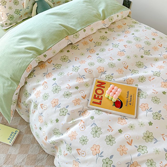 91家纺网 家纺一手货源 找家纺 鑫宇 2025全棉13372床单款印花学生三件套 花香暗里