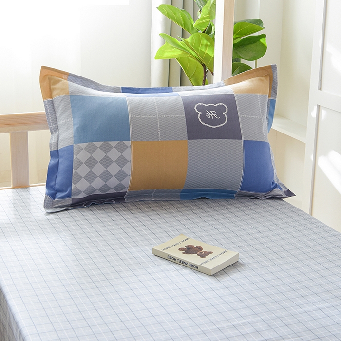 91家纺网 家纺一手货源 找家纺 鑫宇 2025全棉13372床单款印花学生三件套 邦尼熊-蓝