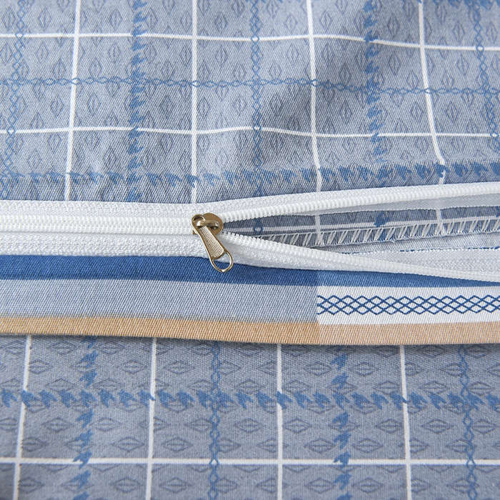 91家纺网 家纺一手货源 找家纺 鑫宇 2025全棉13372床单款印花学生三件套 夏曲-蓝