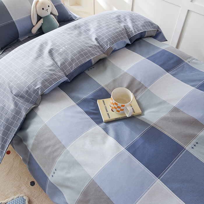 91家纺网 家纺一手货源 找家纺 鑫宇 2025全棉13372床单款印花学生三件套 向往生活-灰