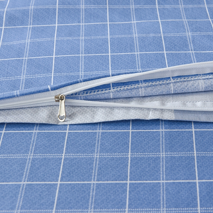 91家纺网 家纺一手货源 找家纺 鑫宇 2025全棉13372床单款印花学生三件套 向往生活-蓝