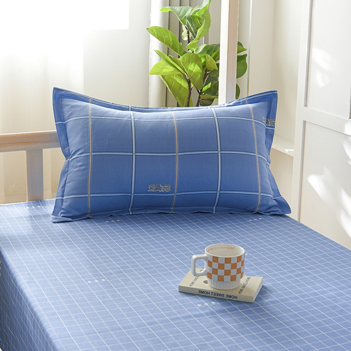 91家纺网 家纺一手货源 找家纺 鑫宇 2025全棉13372床单款印花学生三件套 新都时尚-蓝