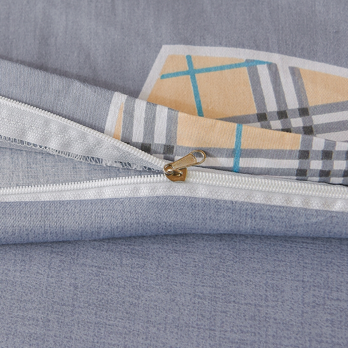 91家纺网 家纺一手货源 找家纺 鑫宇 2025全棉13372床单款印花学生三件套 爱心港湾-灰