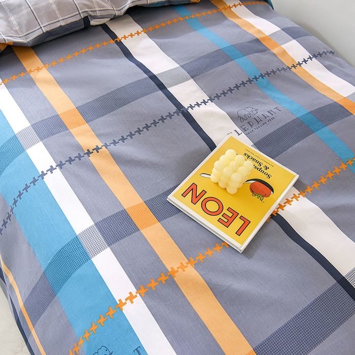 91家纺网 家纺一手货源 找家纺 鑫宇 2025全棉13372床单款印花学生三件套 安迪丝-灰