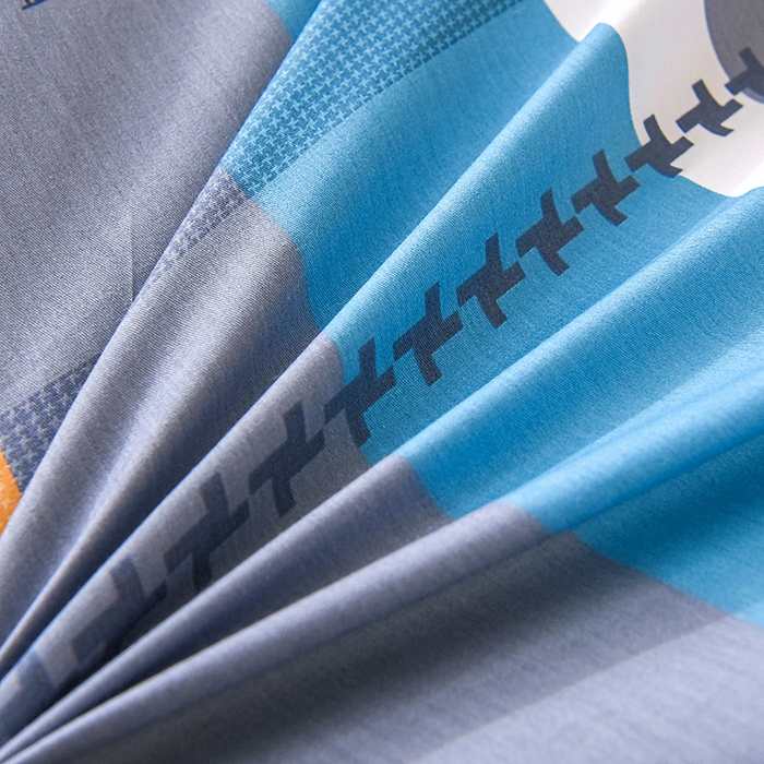 91家纺网 家纺一手货源 找家纺 鑫宇 2025全棉13372床单款印花学生三件套 安迪丝-灰