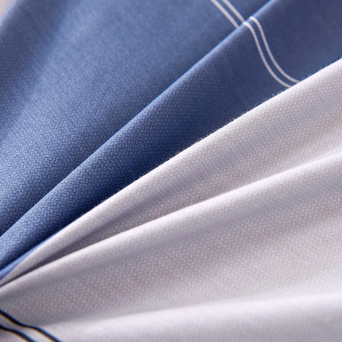 91家纺网 家纺一手货源 找家纺 鑫宇 2025全棉13372床单款印花学生三件套 好运时节-蓝