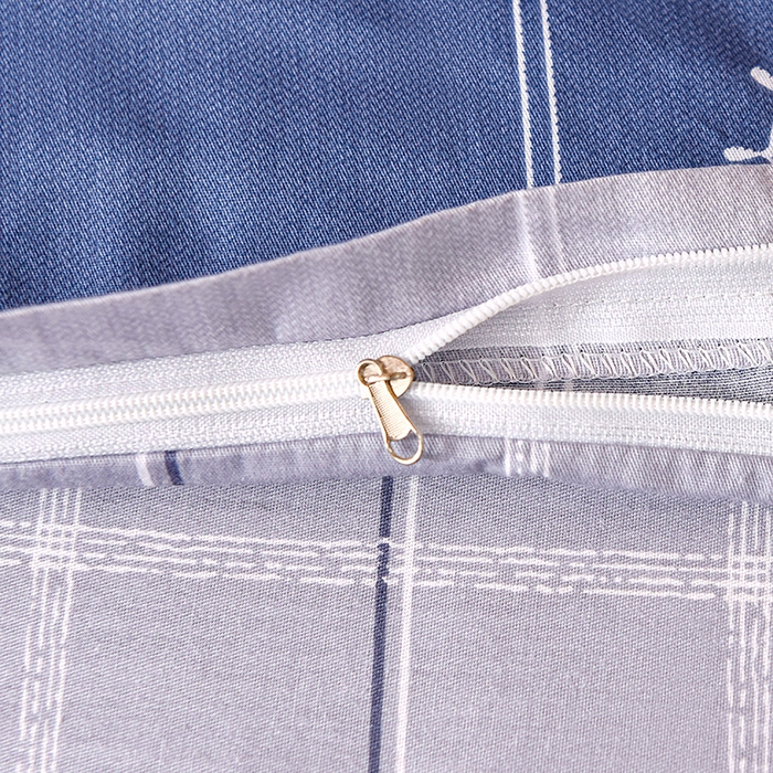 91家纺网 家纺一手货源 找家纺 鑫宇 2025全棉13372床单款印花学生三件套 好运时节-蓝