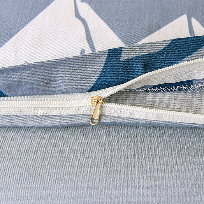 91家纺网 家纺一手货源 找家纺 鑫宇 2025全棉13372床单款印花学生三件套 金鹿角-灰