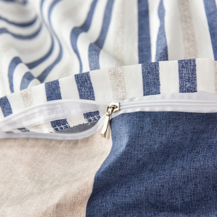 91家纺网 家纺一手货源 找家纺 鑫宇 2025全棉13372床单款印花学生三件套 洛丽塔-蓝