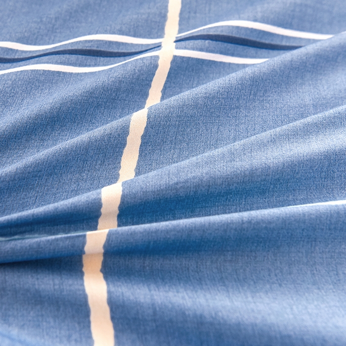 91家纺网 家纺一手货源 找家纺 鑫宇 2025全棉13372床单款印花学生三件套 密林格-蓝