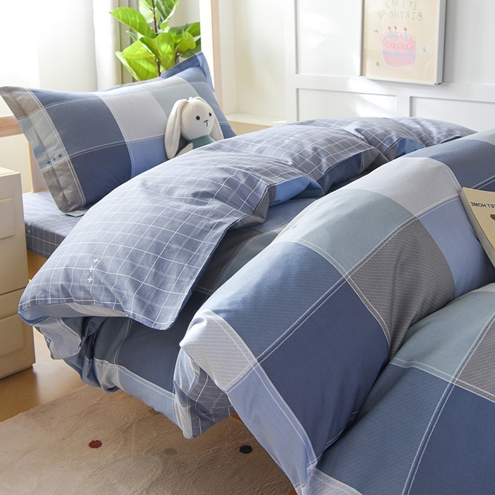 91家纺网 家纺一手货源 找家纺 鑫宇 2025全棉13372床单款印花学生三件套 向往生活-灰