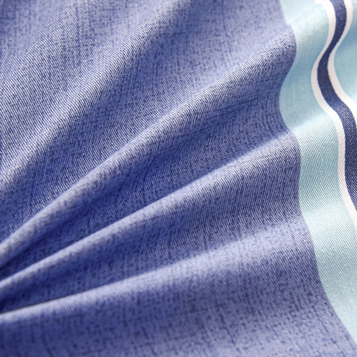 91家纺网 家纺一手货源 找家纺 鑫宇 2025全棉13372床单款印花学生三件套 星梦条纹-灰