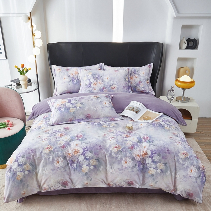 91家纺网 家纺一手货源 找家纺 （总）雲归梦 2025春夏新款全棉纯棉5D数码印花四件套