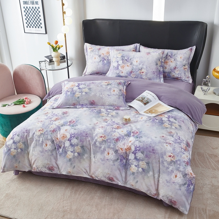 91家纺网 家纺一手货源 找家纺 （总）雲归梦 2025春夏新款全棉纯棉5D数码印花四件套