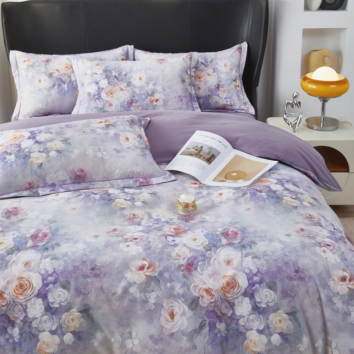 91家纺网 家纺一手货源 找家纺 （总）雲归梦 2025春夏新款全棉纯棉5D数码印花四件套