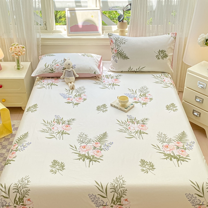 91家纺网 家纺一手货源 找家纺 黑马家居 2025新款全棉纯棉印花单床单床单单件 艾莉花园