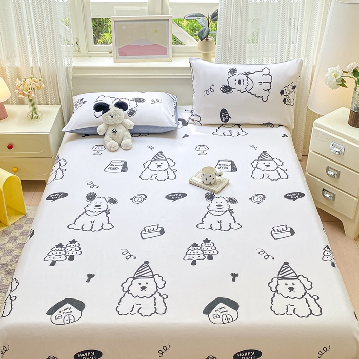 91家纺网 家纺一手货源 找家纺 黑马家居 2025新款全棉纯棉印花单床单床单单件 布鲁斯