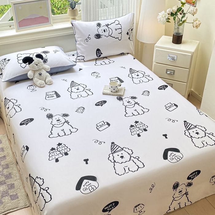 91家纺网 家纺一手货源 找家纺 黑马家居 2025新款全棉纯棉印花单床单床单单件 布鲁斯