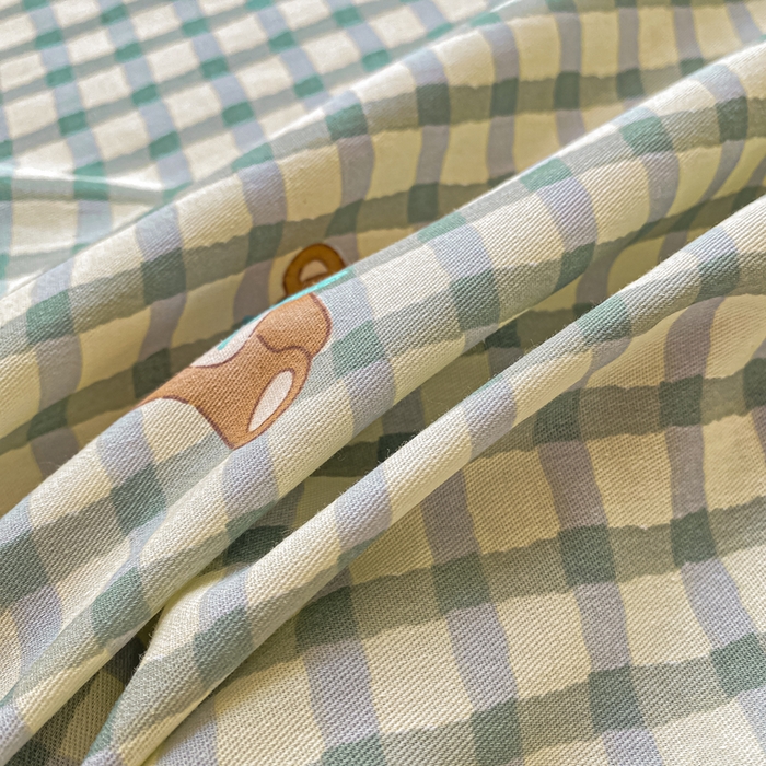 91家纺网 家纺一手货源 找家纺 黑马家居 2025新款全棉纯棉印花单床单床单单件 格雷小熊