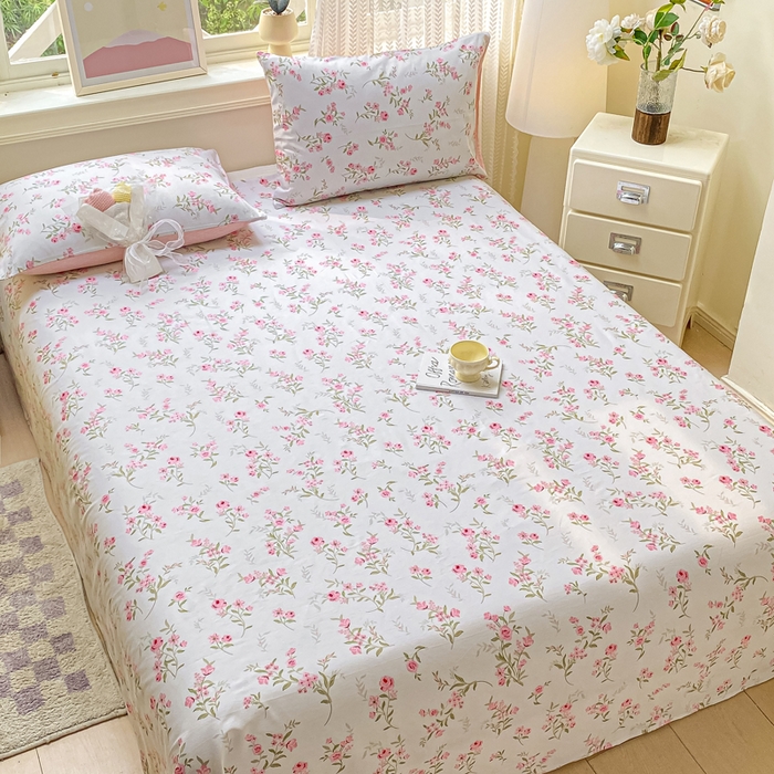 91家纺网 家纺一手货源 找家纺 黑马家居 2025新款全棉纯棉印花单床单床单单件 花穗