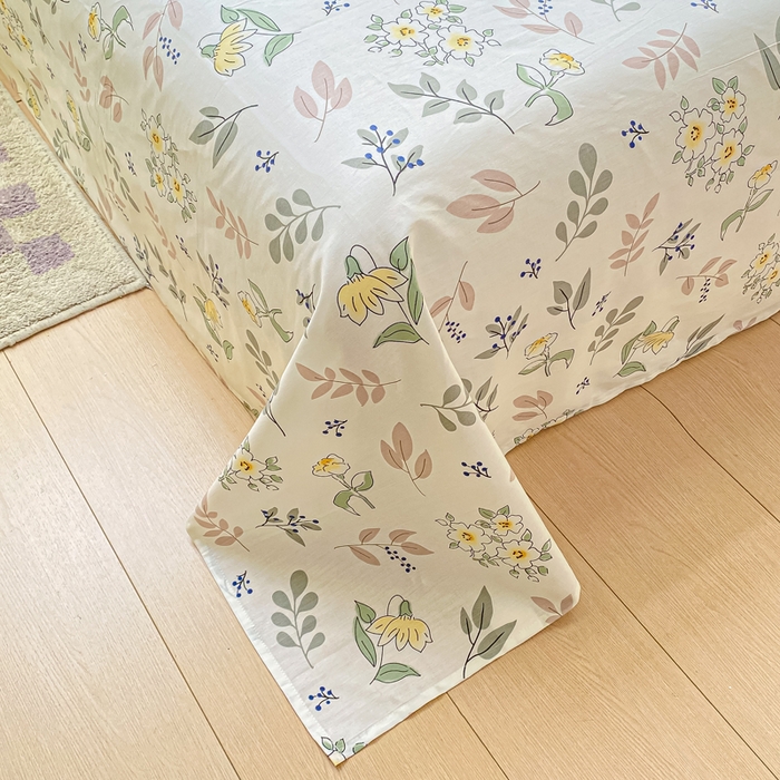 91家纺网 家纺一手货源 找家纺 黑马家居 2025新款全棉纯棉印花单床单床单单件 花韵