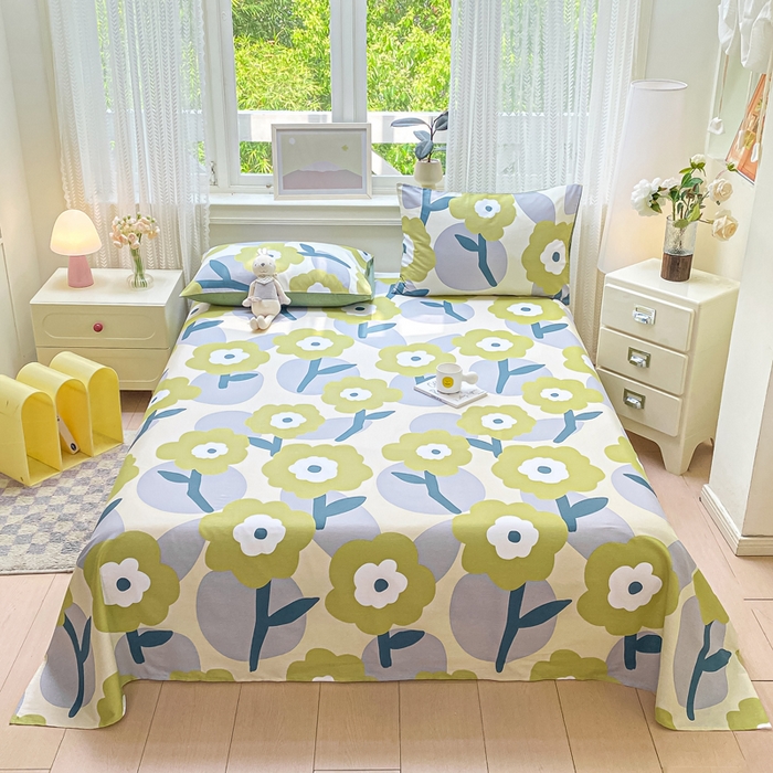 黑马家居 2025新款全棉纯棉印花单床单床单单件 极简主义