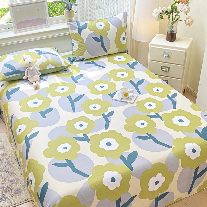 91家纺网 家纺一手货源 找家纺 黑马家居 2025新款全棉纯棉印花单床单床单单件 极简主义