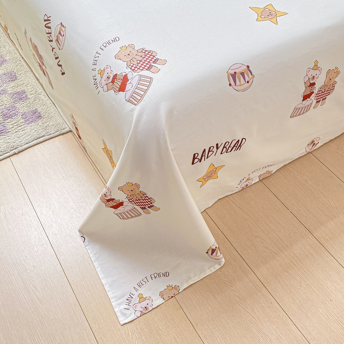 91家纺网 家纺一手货源 找家纺 黑马家居 2025新款全棉纯棉印花单床单床单单件 马戏团